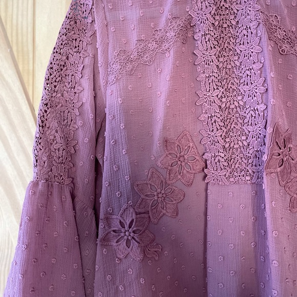 Mauve Detailed Blouse- Worn Once - Picture 4 of 4